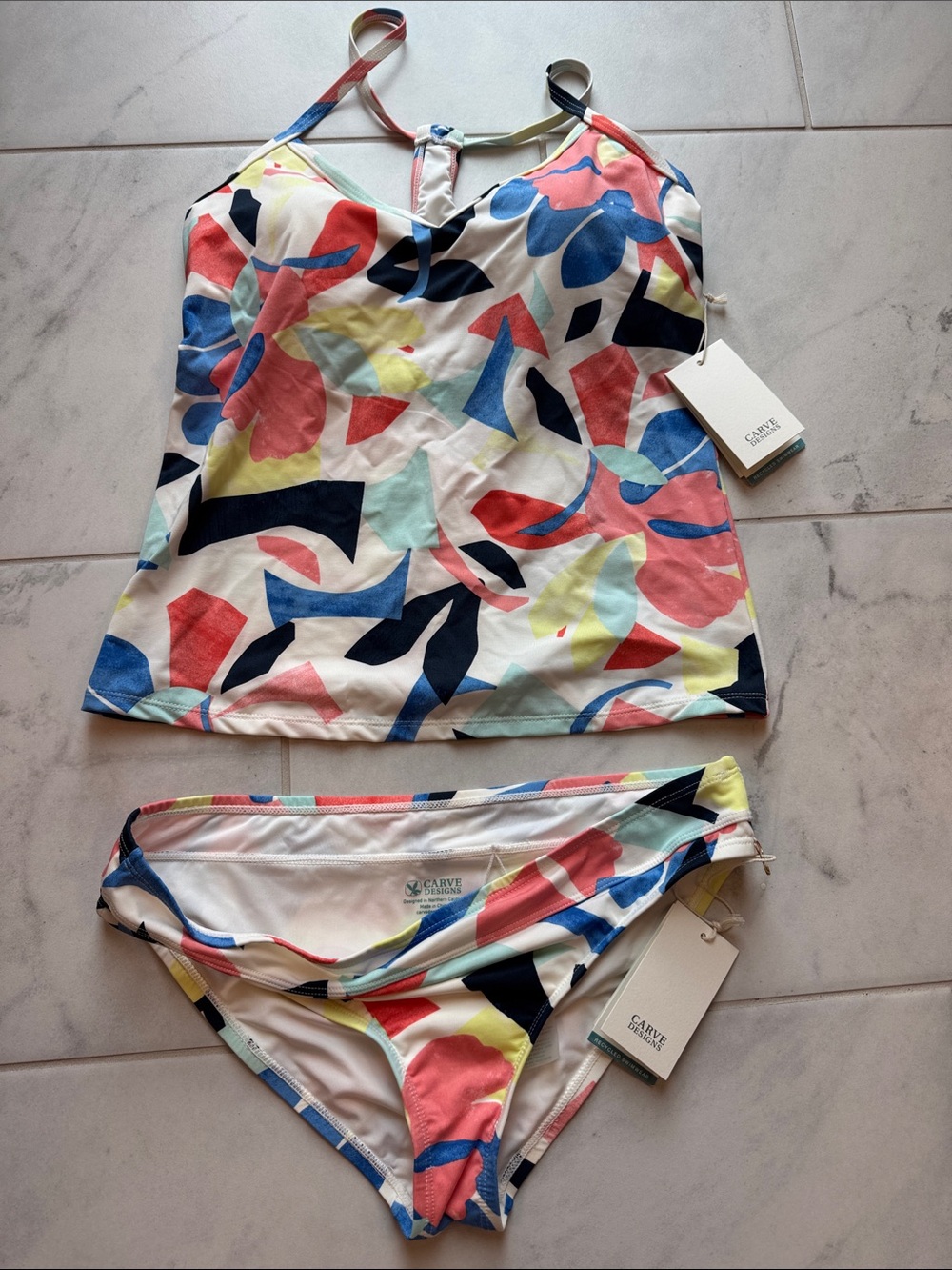 Carve Designs Stinson tankini and bottom NWT